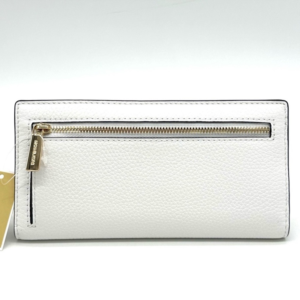 Michael Kors Reed Large Snap Bifold Wallet Optic White - Picture 5 of 9
